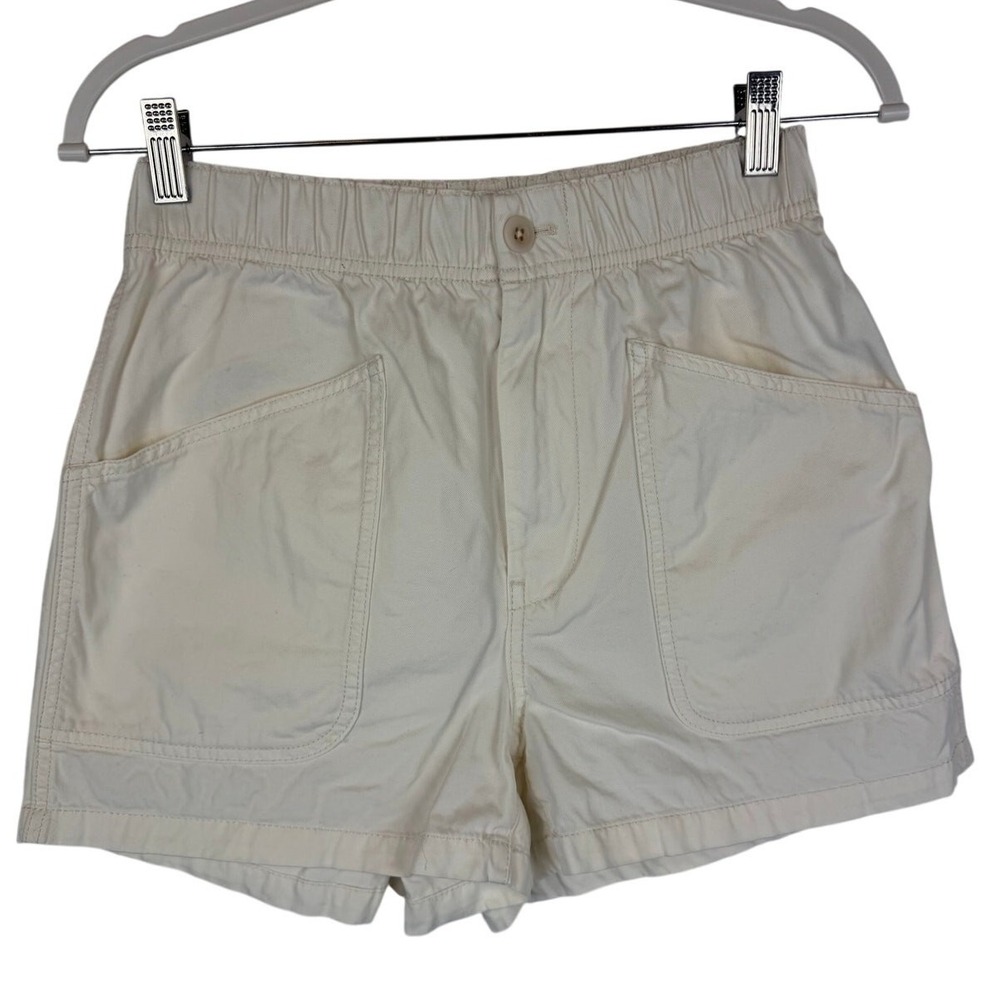 Madewell Casual Pull On Utility Chino Shorts Womens Size 25 White Beachwear
